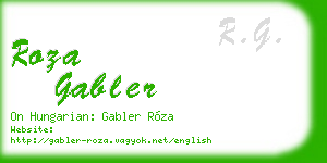 roza gabler business card