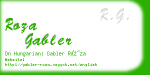 roza gabler business card